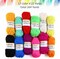60 Pieces Mesh Plastic Canvas Kit Including 6 Shapes 3 Inch Clear Plastic Canvas, 12 Colors Acrylic Yarn and Tools for Embroidery Plastic Canvas Craft, Knit and Crochet Projects